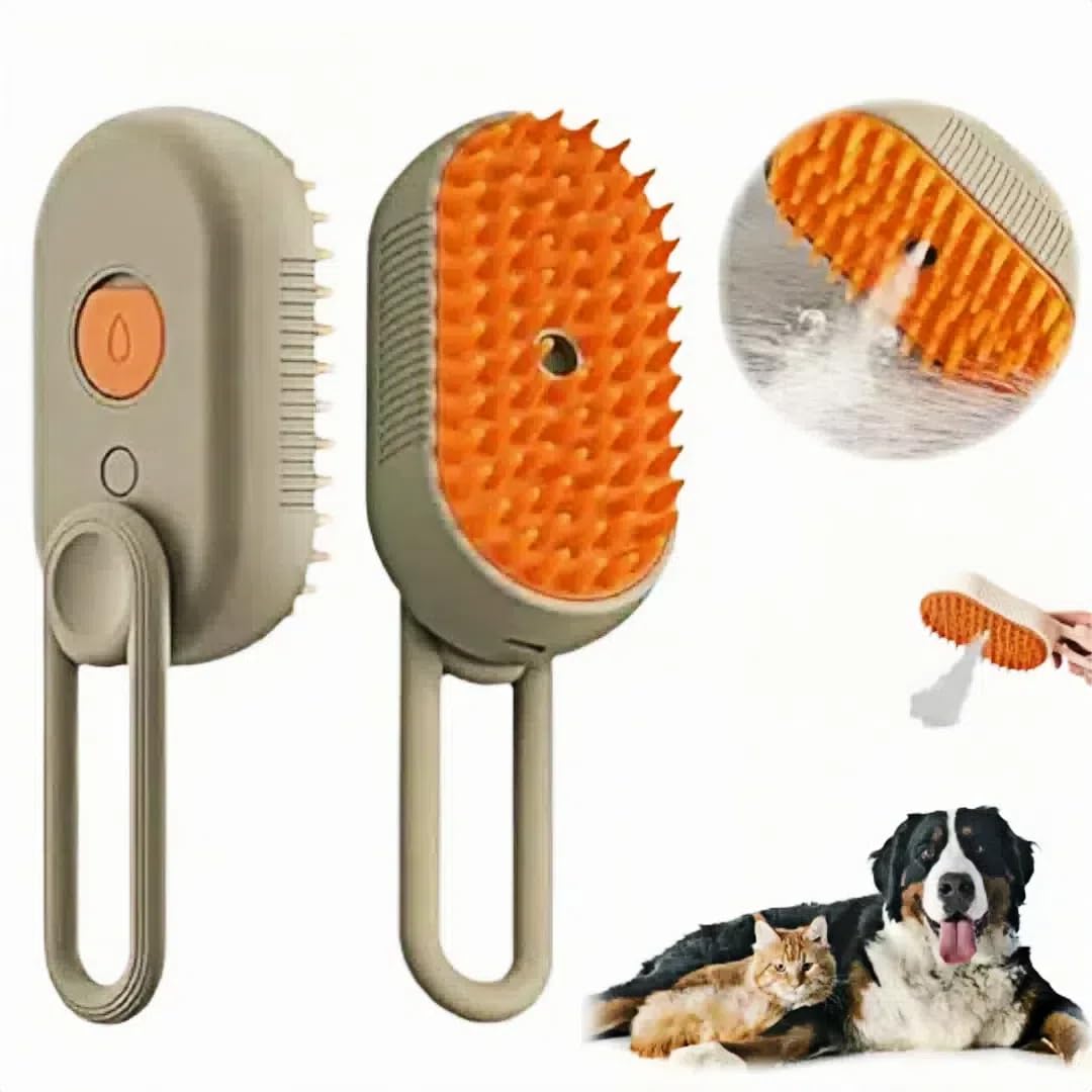 Friendly Pets Steamy Groom & Massage Brush - friendly pets