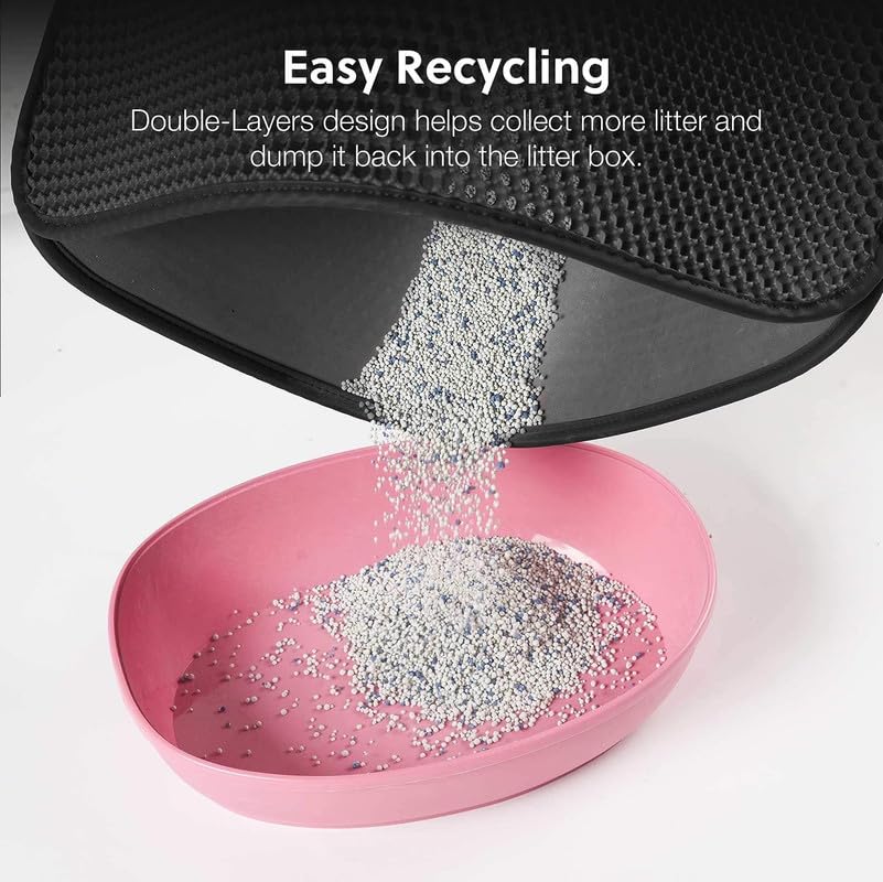 Double-Layer Cat Litter Polymer Burner – Anti-Spill Cat Litter Basin for a Cleaner Home - friendly pets