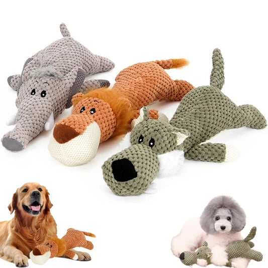 Durable Plush Squeaky Dog Toy for Large Dogs – Soft Fleece Chew & Molar Toy, Cute Stuffed Pet Accessory