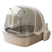 Warming Cat Litter Box – Oversized, Enclosed, Splashproof & Odor-Proof with Flip Cover - friendly pets