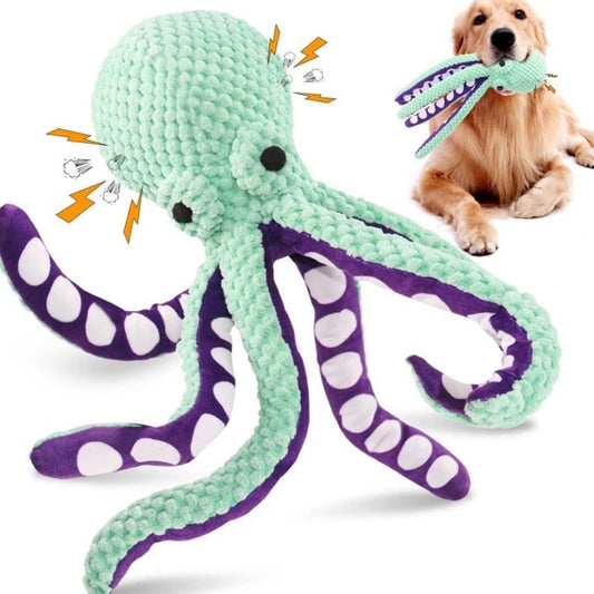 Boredom-Busting Plush Octopus Toy for Dogs – Sound Features & Anti-Demolition Design for All Sizes